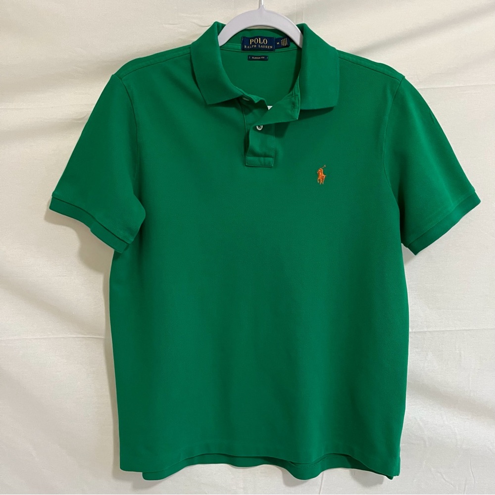 POLO by Ralph Lauren Classic Fit Polo Short Sleeve Collar Shirt Green SizeMedium